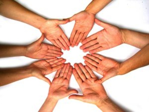 Upturned hands forming a circle, image used for Ari Monkarsh blog about why starting a philanthropy is the best way to help people